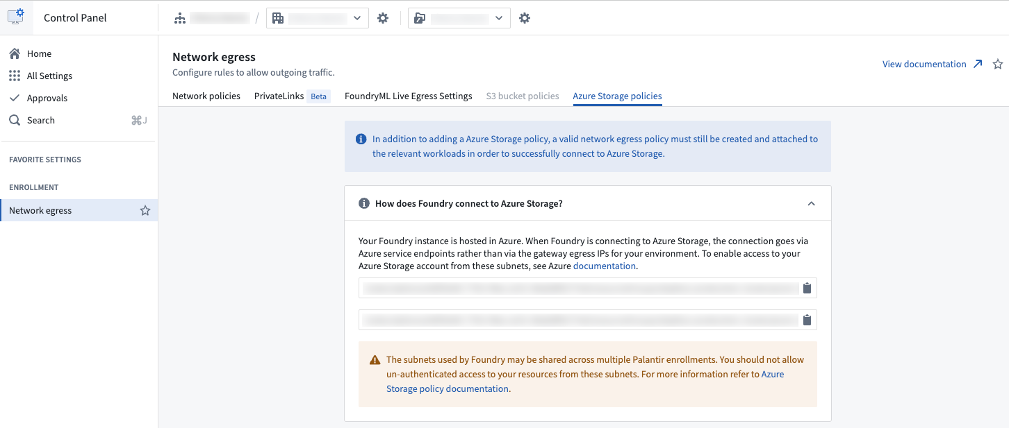 Azure Storage policies 설정