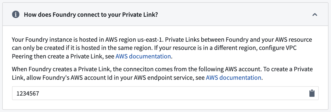 Palantir 플랫폼의 AWS 계정 ID