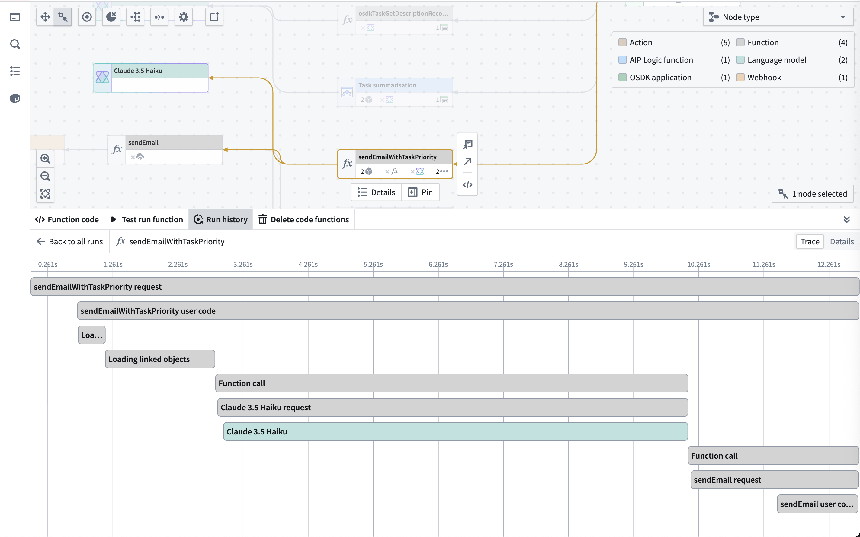 Workflow Lineage에서 실행 추적 확인