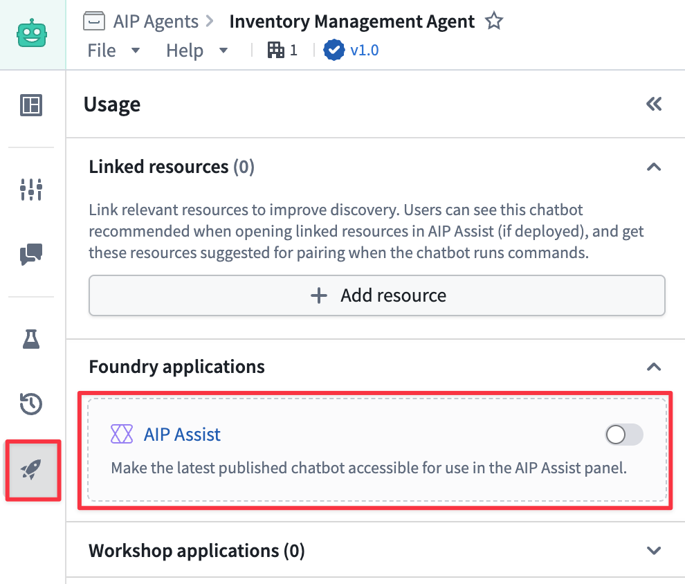 Usage에서 AIP Assist 제공 활성화