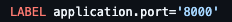 Dockerfile의 application.port 설정