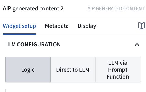 AIP generated content의 직접 호출 및 Logic 구성