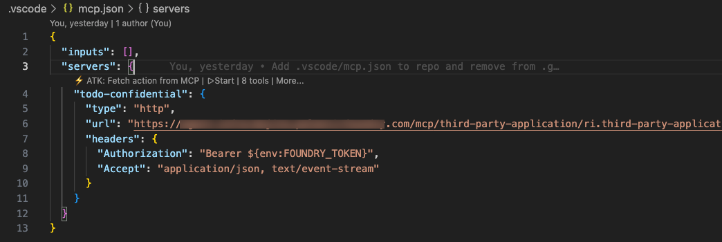 Ontology MCP 서버와 Toolkit을 연결하는 mcp.json