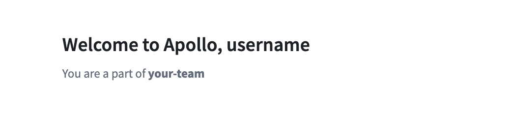 Apollo 홈에 표시된 소속 팀