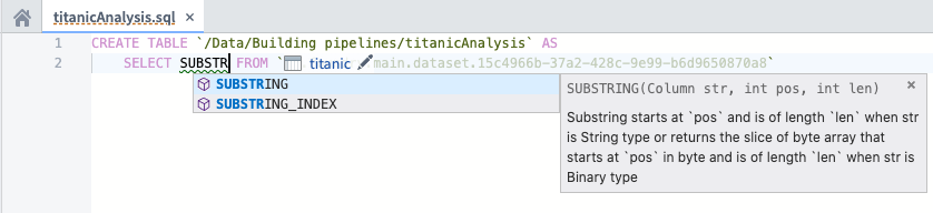SQL 함수 도움말