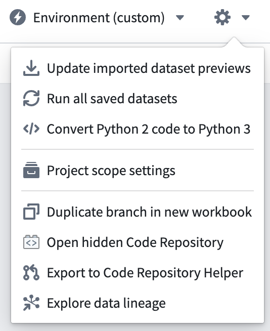 숨겨진 Code Repository 열기