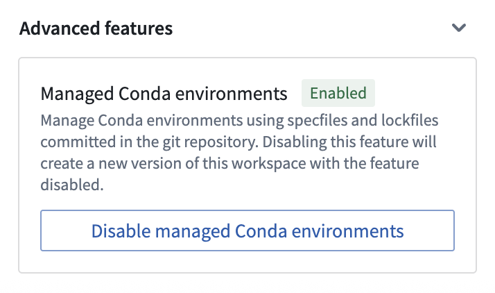 RStudio의 관리형 Conda 환경 활성화