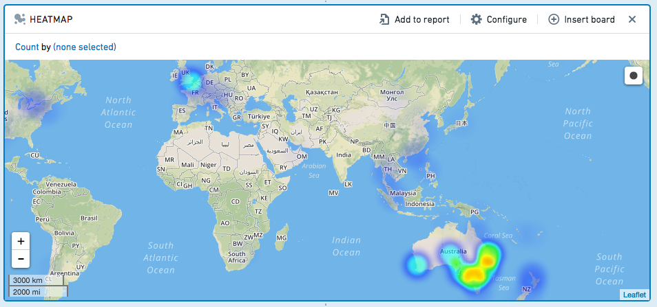 지리 좌표 Heatmap