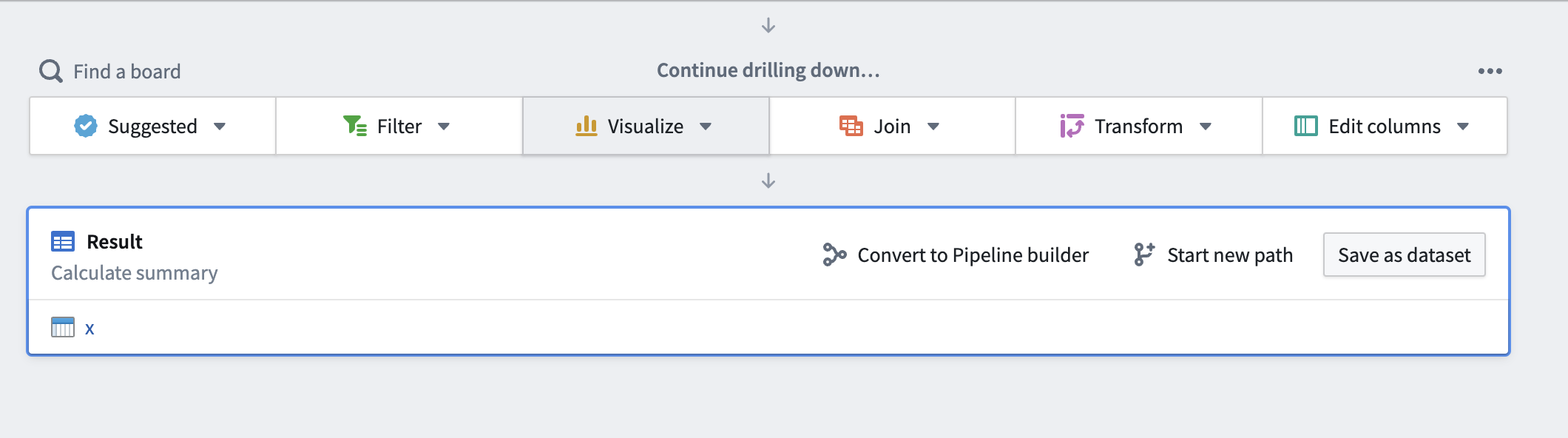 Pipeline Builder 변환 시작