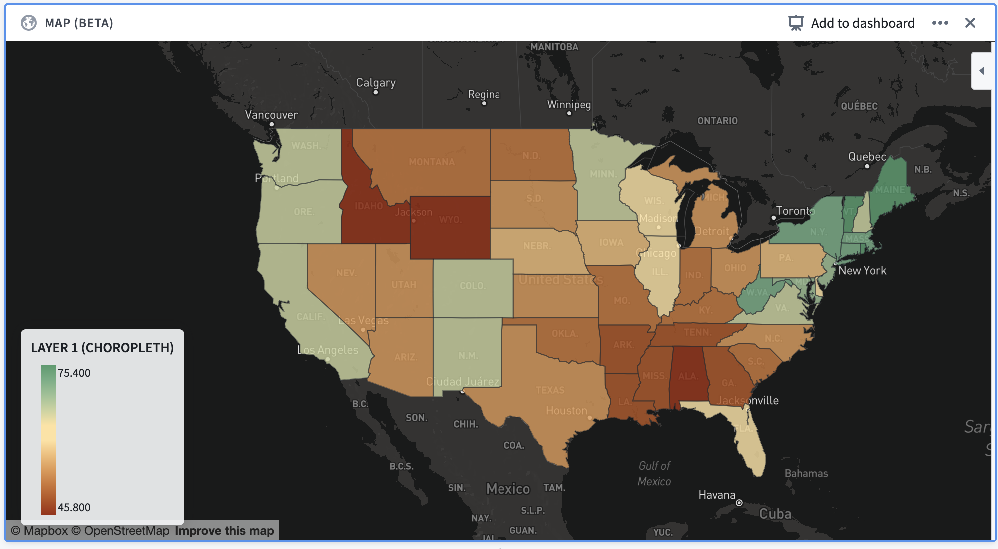 지역별 비율 Choropleth 레이어
