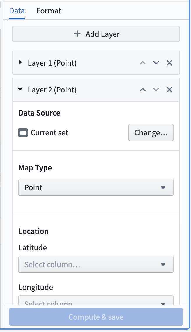 Map Data 탭