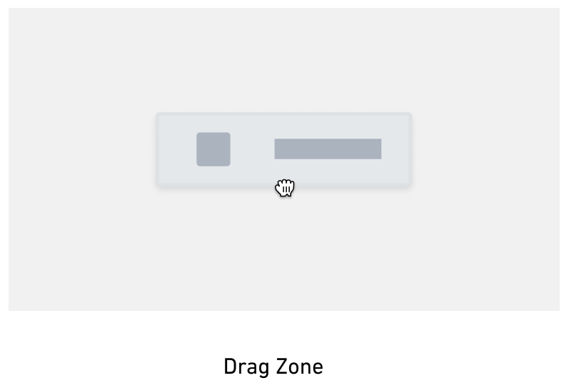 드래그를 시작하고 payload를 만드는 drag zone