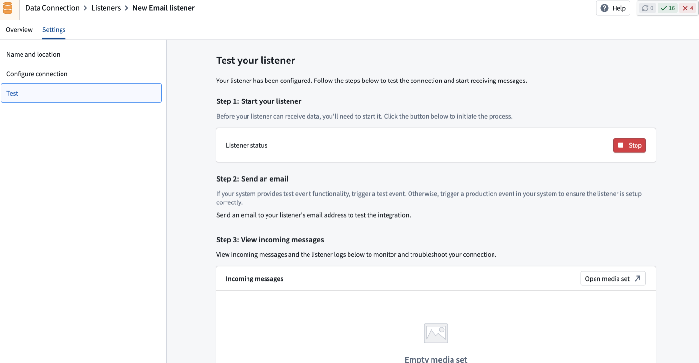 Email Listener 활성화