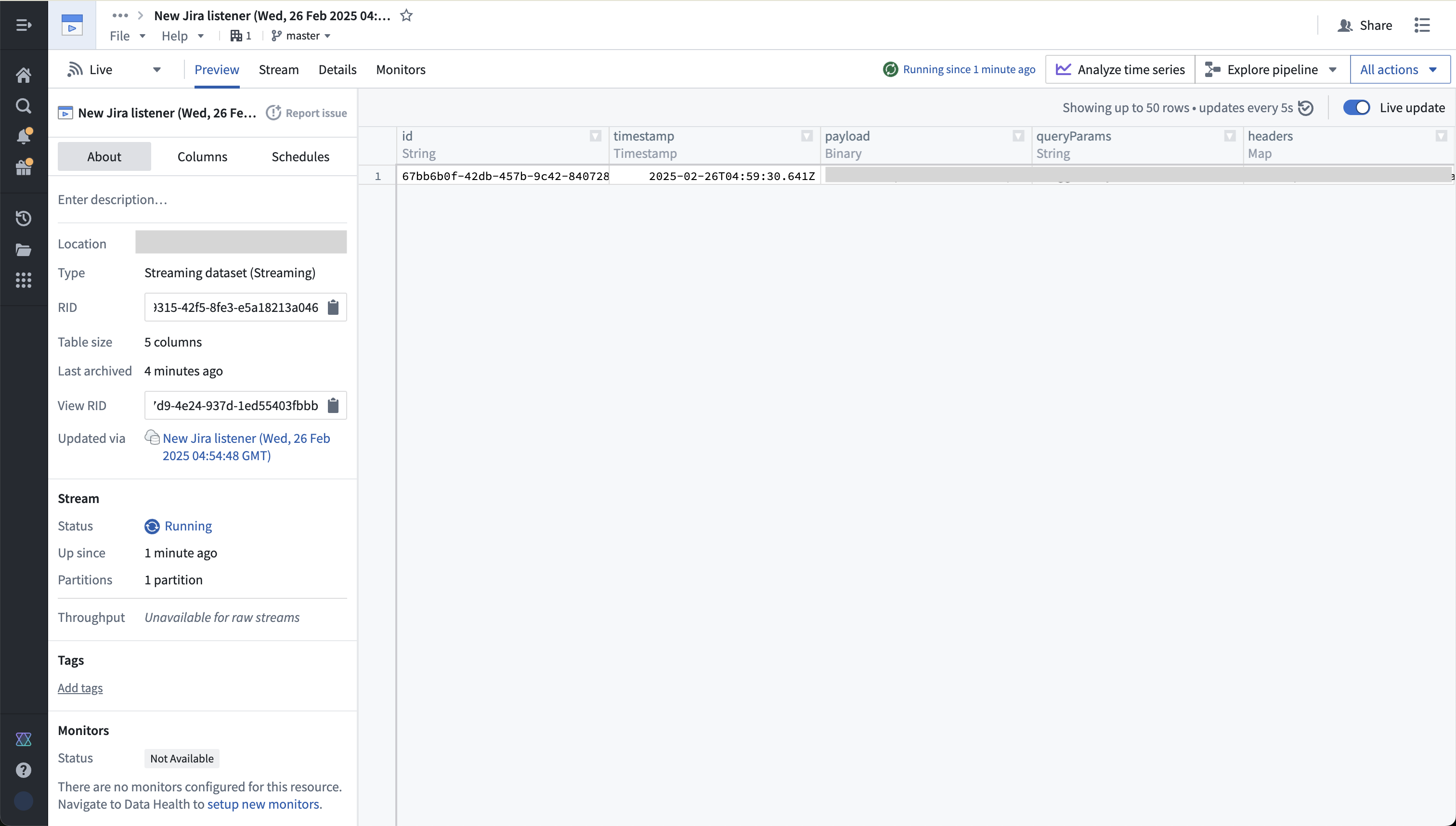 Jira 이벤트 수신 확인