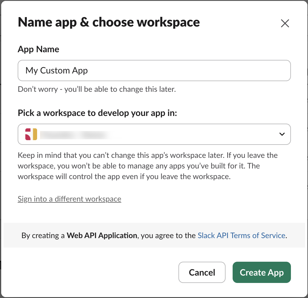 Slack 앱 생성