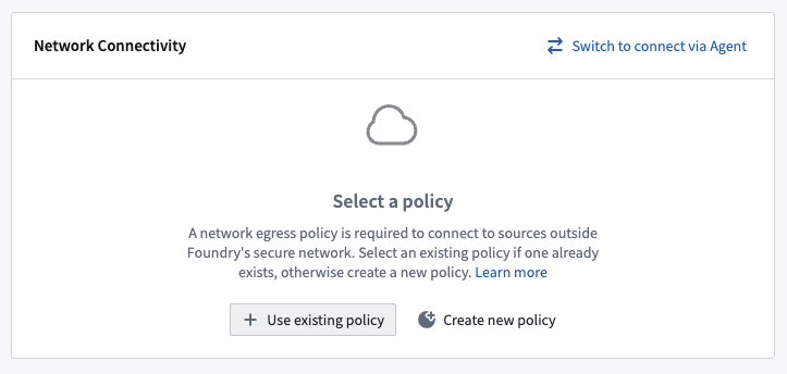 소스의 Network Connectivity 설정