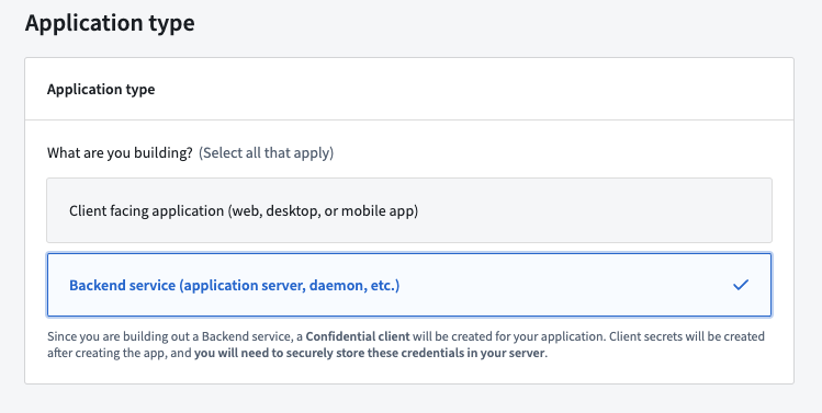 기밀 인증 정보를 안전하게 보관하는 Backend service 앱 선택