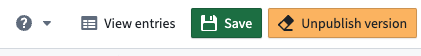 폼 정의를 저장하는 Save 버튼