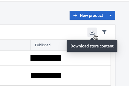 Download store content 옵션