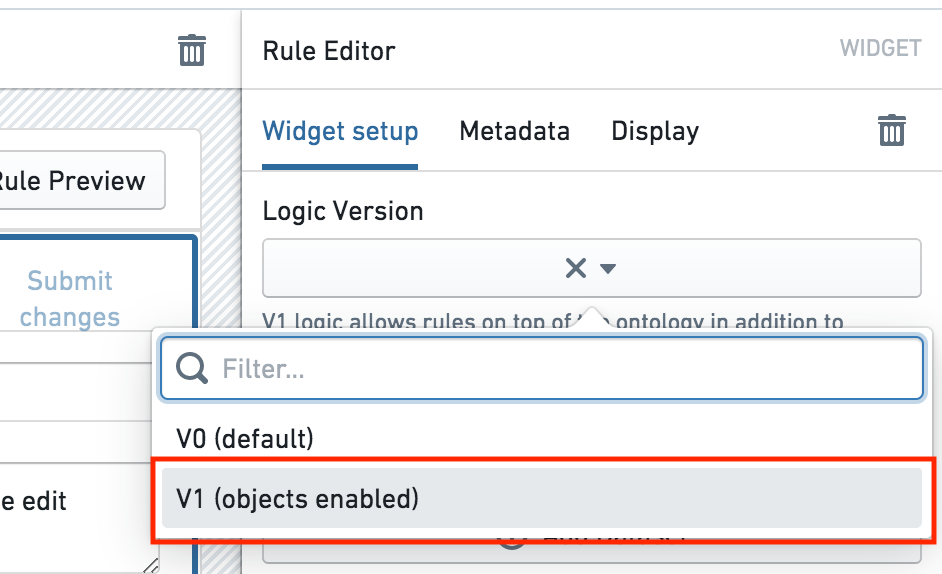 Logic Version을 V1으로 변경