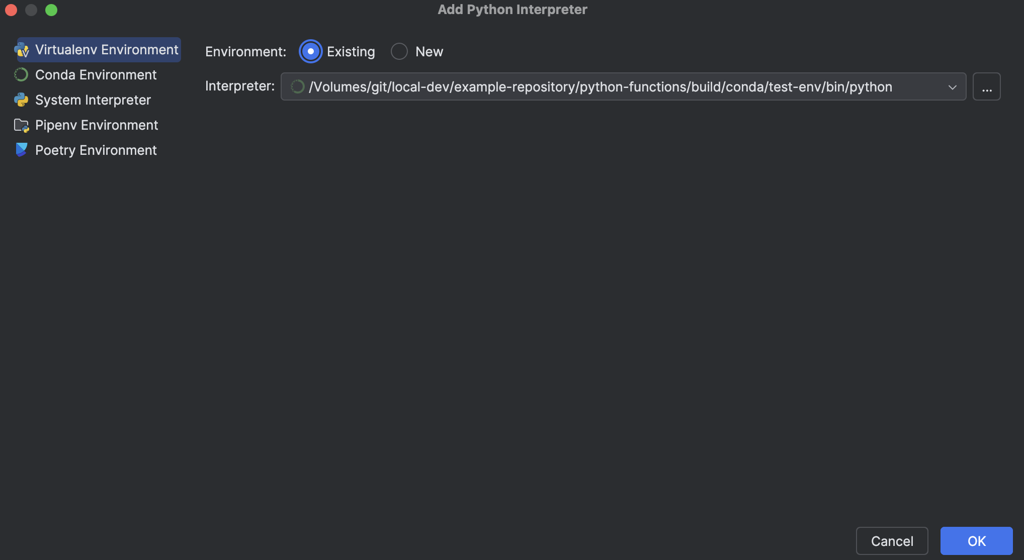 기존 Conda 환경의 Python 실행 파일을 연결하는 PyCharm 설정