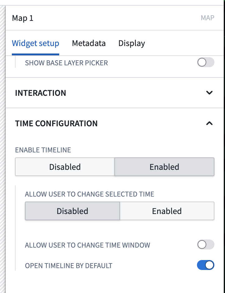 Workshop의 기본 Timeline 표시 설정