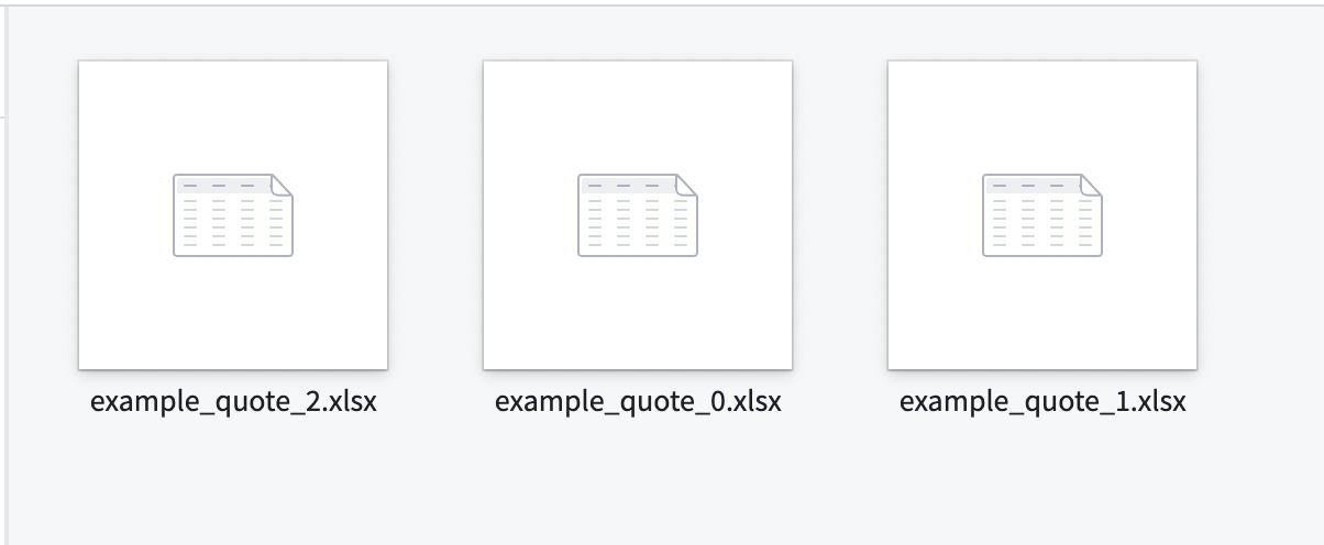 Spreadsheet 집합의 XLSX 항목