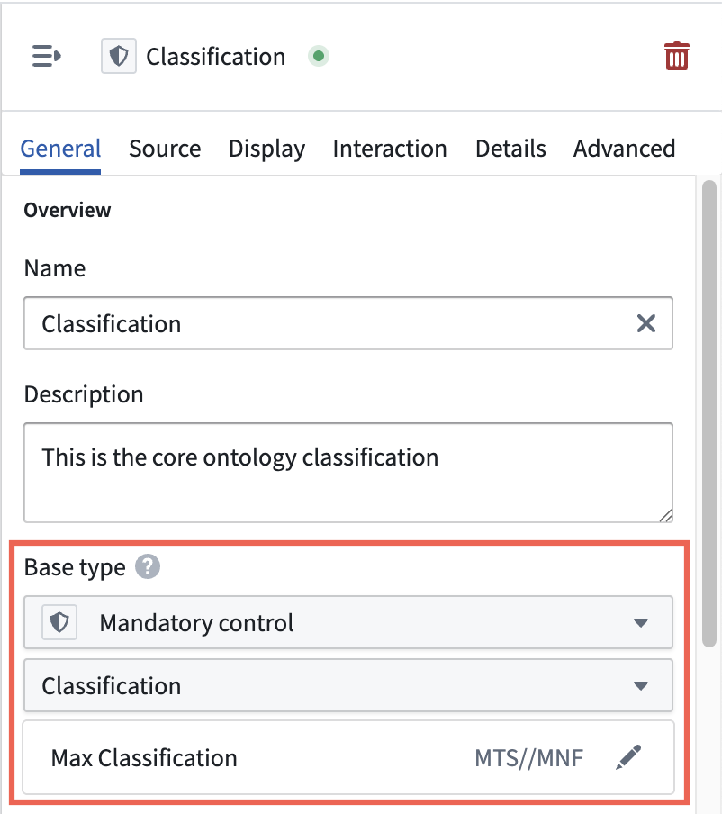 Classification 속성의 강제적 접근 통제 종류와 최대 분류를 지정하는 편집기