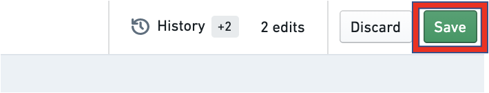 Ontology Manager 헤더에서 변경 저장을 시작하는 Save 버튼