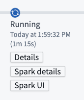 Spark UI 진입 버튼