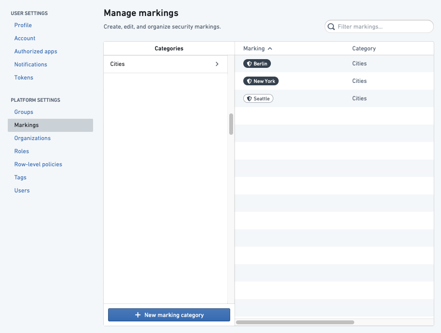 New marking category