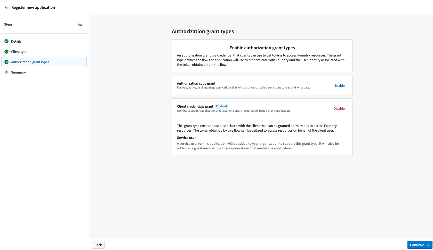 서비스 사용자로 접근하는 Client credentials grant
