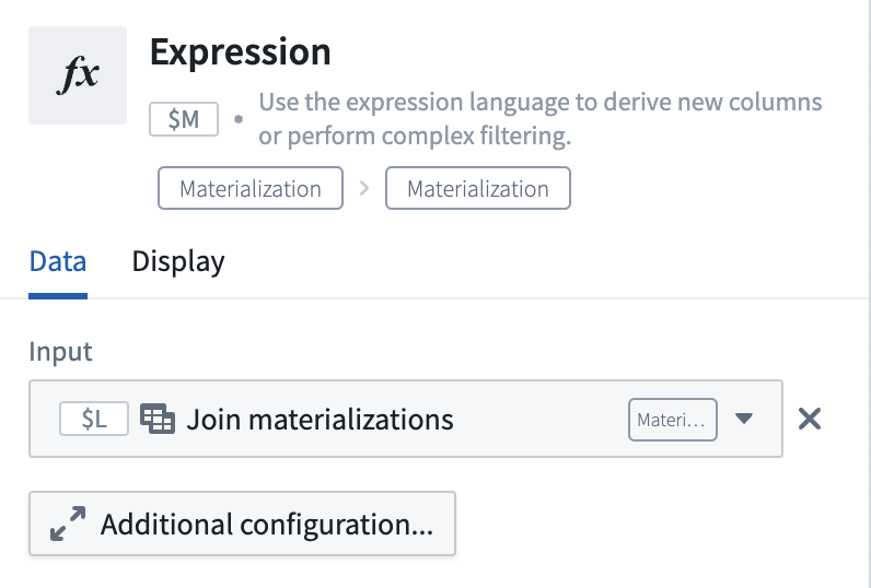 Dataset Expression 편집기