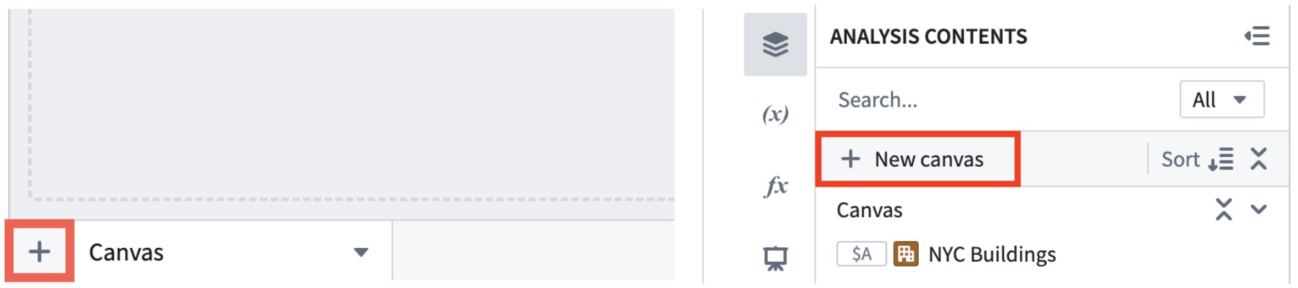 새 캔버스 생성