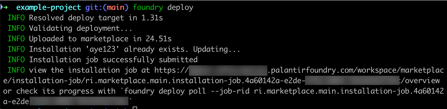 env.yml을 읽어 배포하는 foundry deploy 출력의 설정 위치