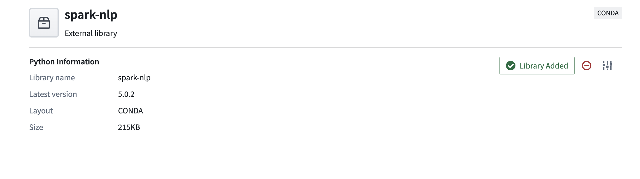 Spark-NLP Python 패키지 추가