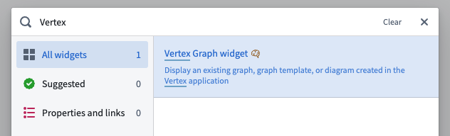 Vertex Graph 위젯 추가