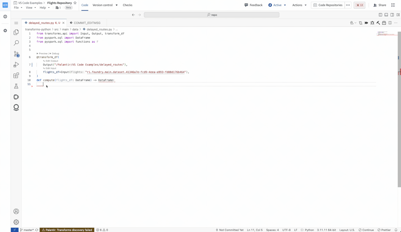 Continue가 Python transform 코드 작성을 돕는 예시