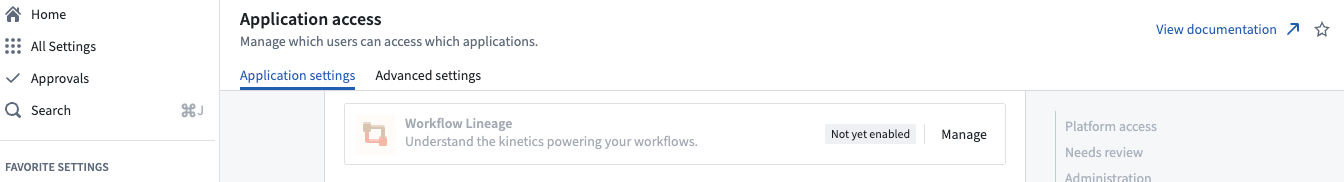 Ontology 영역의 Workflow Lineage 관리 항목