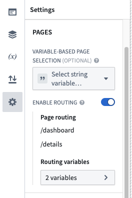 모듈의 Enable routing 설정