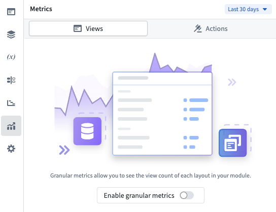 레이아웃 조회 수집을 켜는 Usage Metrics Tracking 설정